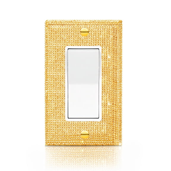 Shiny Golden Rhinestones Light Switch Cover Decorative Switch Plates And Outlet Covers Rhinestones Outlet Covers Wall Plate Decorative