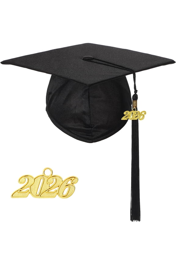 Shiny  Graduation Cap with 2026 Tassel,  Adjustable Mortarboard for  Graduation Ceremony