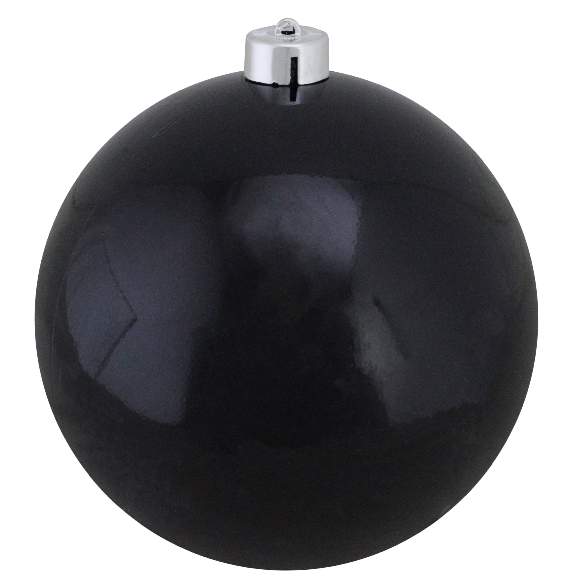 Shiny Jet Black Commercial Shatterproof Christmas Ball Ornament 12" (300mm)