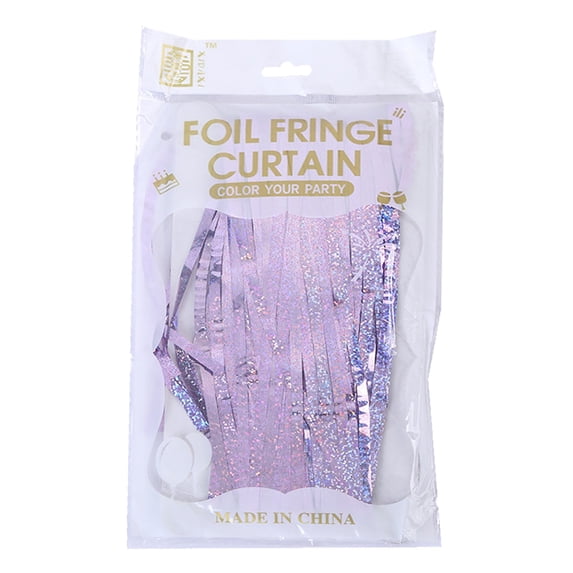 Shiny Laser Glitter Foil Fringe Curtain Backdrop, 3.2Ft ×6.5Ft Sparkle Plastic Streamer Decor, Photo Booth Background Prop for Birthdays, Weddings, Christmas Parties and Themed Holiday