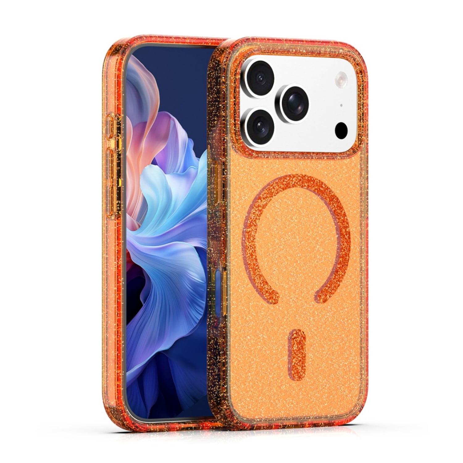 Shiny LumiMag Color Case for iPhone 17 Pro - Orange