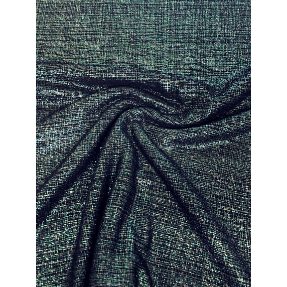Shiny Lurex on Polyester Spandex 2 Way Stretch Fabric by The Yard (Hunter Green)