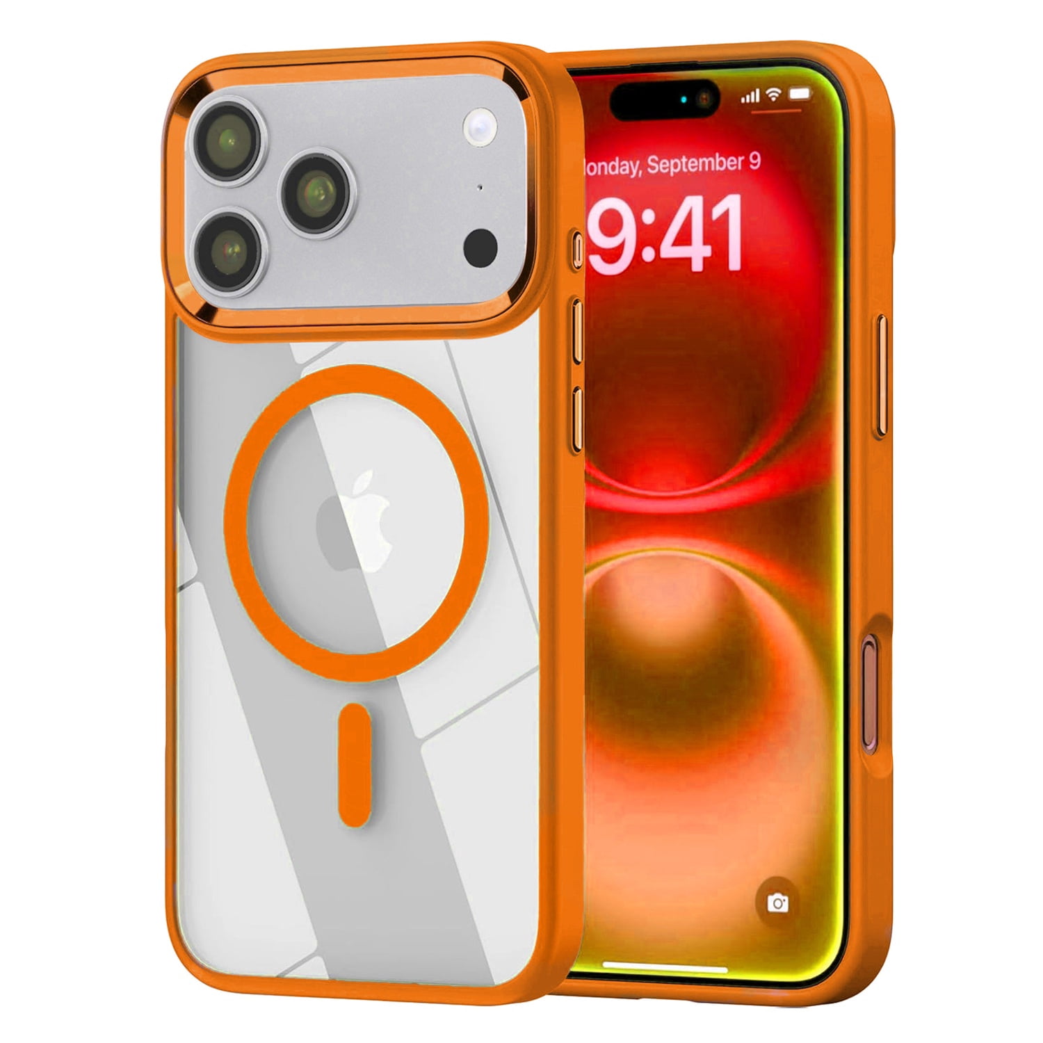 Shiny Magnetic Clear Cases for iPhone 17 Pro Max