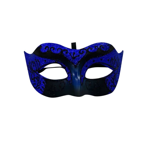 Shiny Masquerade Masks for Unisex Fashion Vintage Venetian Masks Carnival Halloween Mask for Party Prom Ball Costume Mask 1 PC Blue One Size