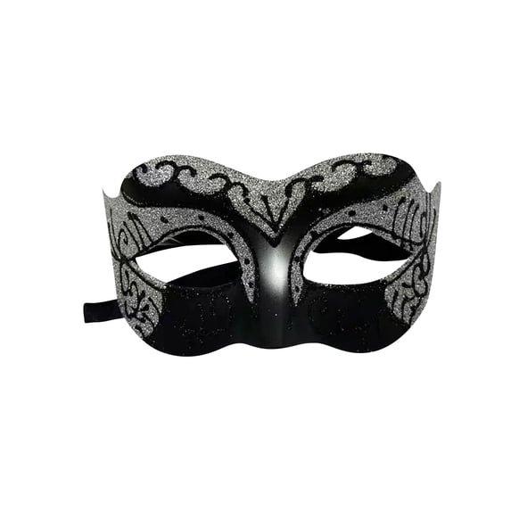 Shiny Masquerade Masks for Unisex Fashion Vintage Venetian Masks Carnival Halloween Mask for Party Prom Ball Costume Mask 1 PC Silver One Size