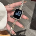 thumbnail image 1 of Shiny Metal Star Band for Apple Watch 42(Series 1/2/3)/44/45/46/49mm, Compatible with iWatch Series 10 9 8 SE Ultra 7 6 5 4 3 2 1, Adjustable Strap with Rhinestone Stars for Women, Starlight, 1 of 7
