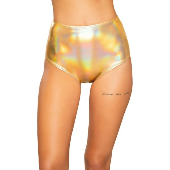 Shiny Metallic High-Waisted Shorts