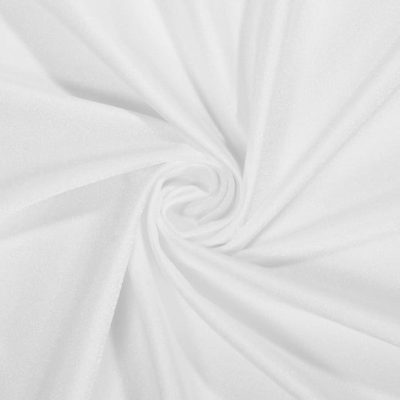 Shiny Milliskin Nylon Spandex Fabric 4 Way Stretch 58" wide Sold By The Yard Many Colors (White)