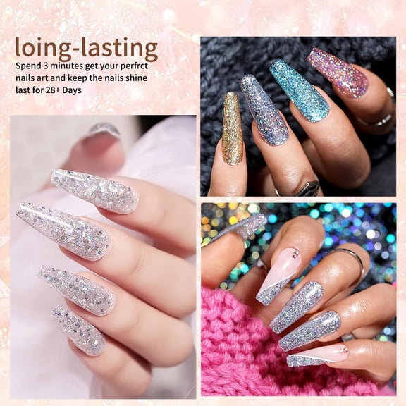 Shiny Nail Extension Gel,Poly Gel Nail Kit 6 Color Set,New Upgrade Shiny Style Multiple Extension Poly Gel Nails Combinations Shine Your Life With Lamp Everthing For Beginner