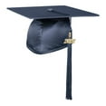 thumbnail image 1 of Endea Graduation Shiny Navy Blue Graduation Cap  Tassel, 1 of 11