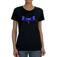thumbnail image 1 of Shiny Neon Dragonfly Shaped T-Shirt Women -Image by Shutterstock, Female 3X-Large, 1 of 4