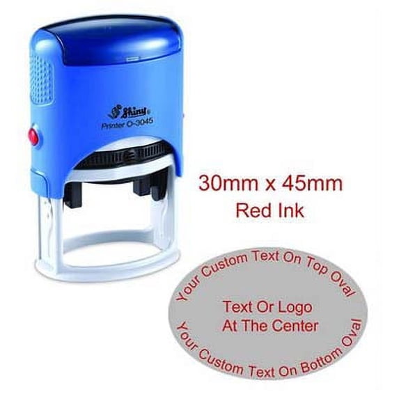 Shiny O-3045 Self Inking Oval Rubber Custom Logo Stamp Shiny Office Stationery 30 x 45mm