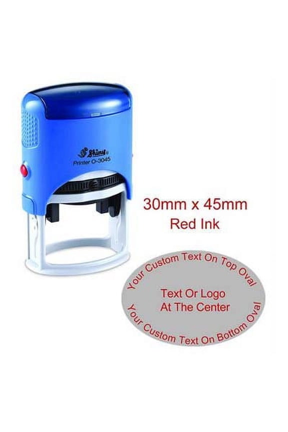 Shiny O-3045 Self Inking Oval Rubber Custom Logo Stamp Shiny Office Stationery 30 x 45mm