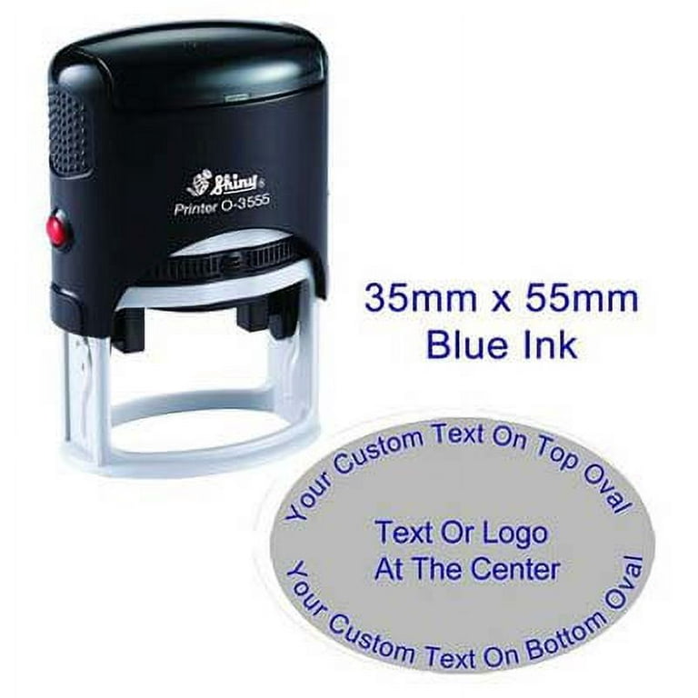 Your Name and Logo Business Oval Self-inking Stamp