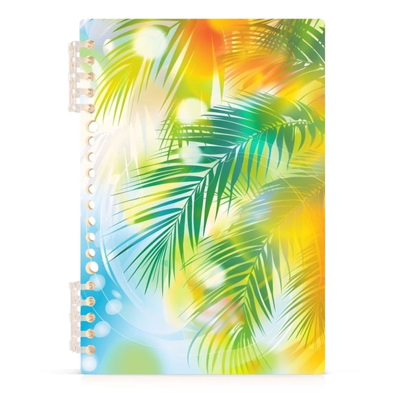 Shiny Palm Tree Spiral Journal Notebook College Ruled Notebook 8.3" x 5.7" A5 Lined Thick Paper Page