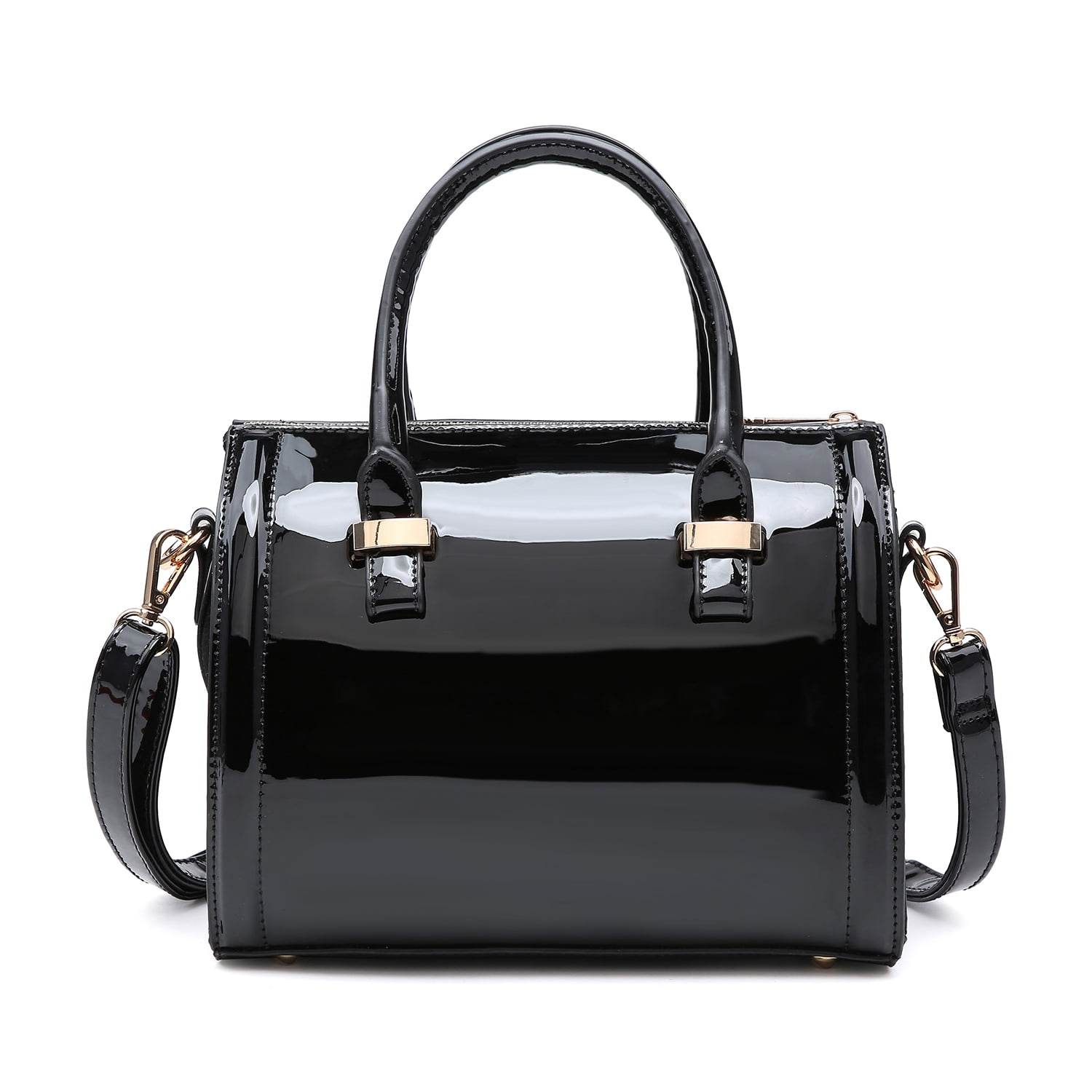 Small Mayfair Purse in Black Patent Croc | Aspinal of London