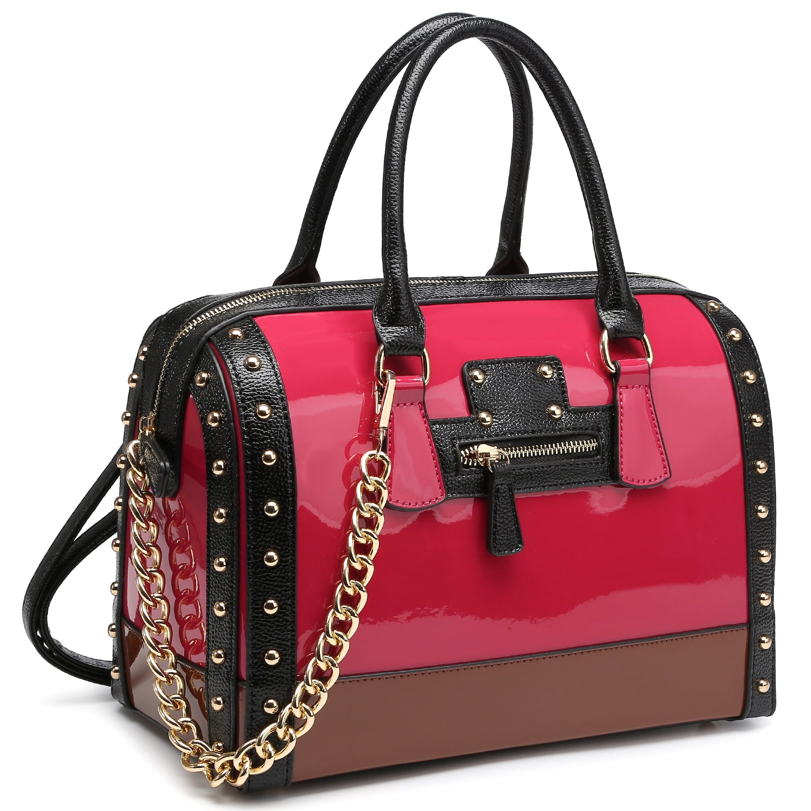 Faux Leather Top Handle Bag main image 1