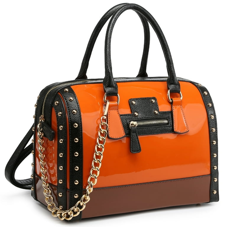 GLOWING Bag Black Studded Crossbody Hobo Bag