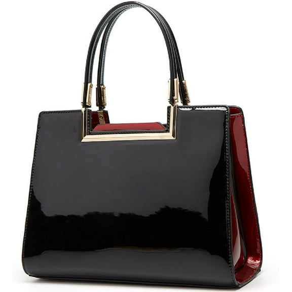 Shiny Patent Leather Handbags Glossy Shoulder Bags Fashion Satchel Purses Party Totes Top Handle Bags for Women