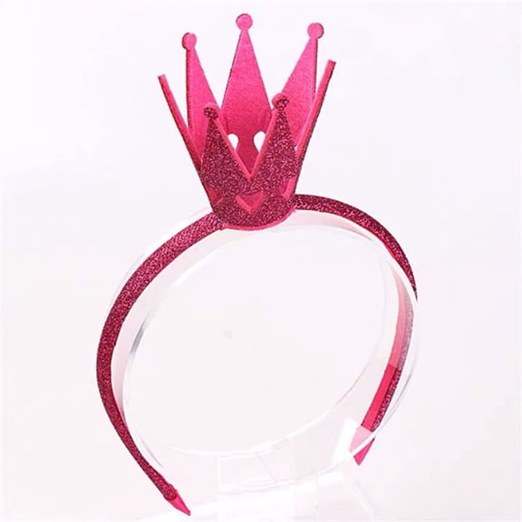 Shiny Queen Princess Crown Headband, 3D Crown Glitter Fabric Tiara Hairband for Birthday Prom Ball, Sparkly Sequin Festival Headpiece Accessory, Suitable for Party Events and Celebrations
