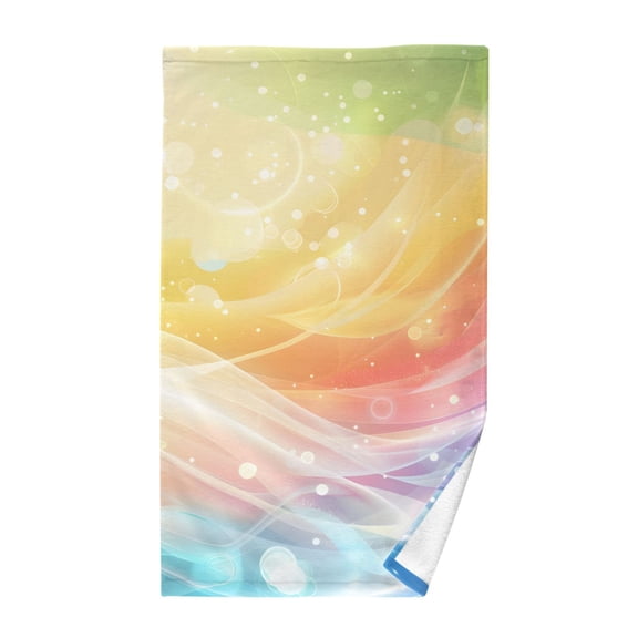 Shiny Rainbow Cotton Face Towels Absorbent Hand Towel Soft Bathroom Towel for Kitchen Hotel Decoration