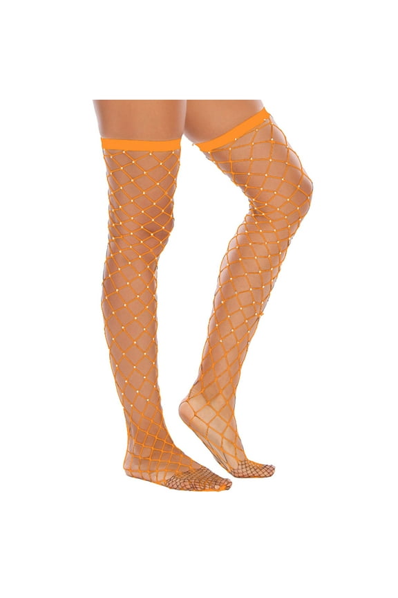 Shiny Rhinestone Hot Drilling Fun Hollow Large Mesh Stockings Knee Length Drill Stockings Womens Fishnet Thigh High Stockings Knee High Stocking High Waist Tights 4 Stockings plus Size Car Outfits