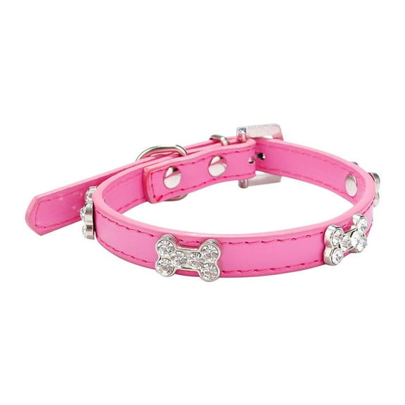 Shiny Rhinestone Pet Bone Jewelry Chain for Small and Medium Dogs with Decorative Sparkling