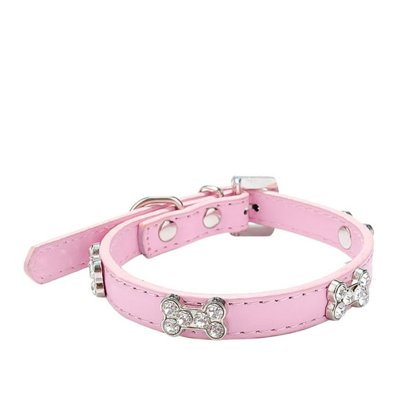 Shiny Rhinestone, Pet Collar Bone Jewelry Dog Collar Small and Medium Dog Chain,S
