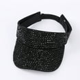 thumbnail image 1 of Shiny Rhinestones Sport Sun Visor Adjustable Summer Visor Caps (BK3 One Size), 1 of 3