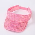 thumbnail image 1 of Shiny Rhinestones Sport Sun Visor Adjustable Summer Visor Caps (RD1 One Size), 1 of 3