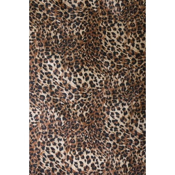 Shiny Satin Cheetah Print, Non Stretch, 60" Wide, Sells by the Yard from Sal Tex Fabrics