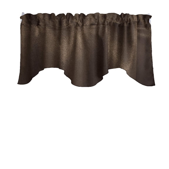 Shiny Satin Solid Scalloped Window Valance 58" Wide / 20" Tall