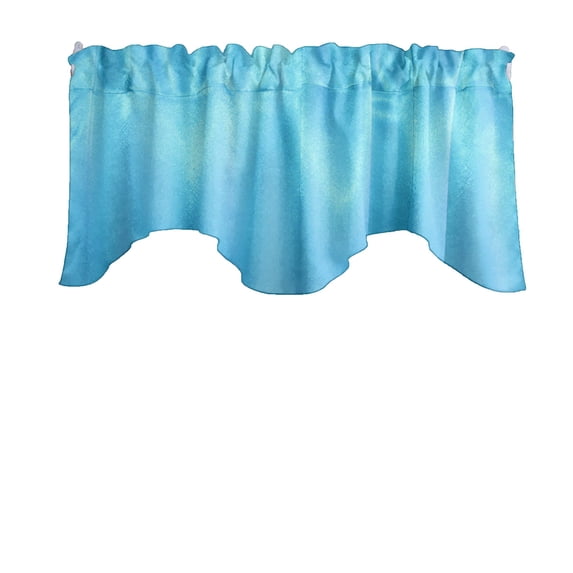 Shiny Satin Solid Scalloped Window Valance 58" Wide / 20" Tall