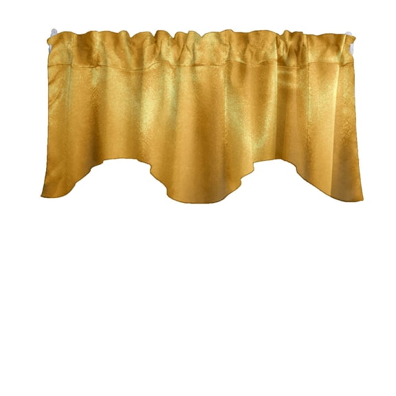 Shiny Satin Solid Scalloped Window Valance 58" Wide / 20" Tall