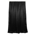 thumbnail image 1 of Shiny Satin Solid Single Curtain Panel Drapery 58 Inch Wide Black, 1 of 2