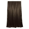 thumbnail image 1 of Shiny Satin Solid Single Curtain Panel Drapery 58 Inch Wide Brown, 1 of 2