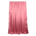 thumbnail image 1 of Shiny Satin Solid Single Curtain Panel Drapery 58 Inch Wide Coral, 1 of 2