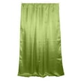 thumbnail image 1 of Shiny Satin Solid Single Curtain Panel Drapery 58 Inch Wide Lime Green, 1 of 2