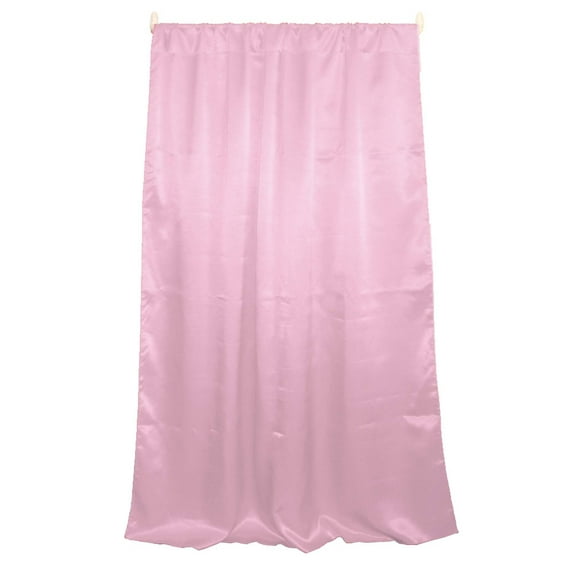 Shiny Satin Solid Single Curtain Panel Drapery 58 Inch Wide Mauve