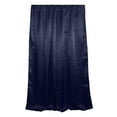 thumbnail image 1 of Shiny Satin Solid Single Curtain Panel Drapery 58 Inch Wide Navy, 1 of 2