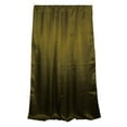 thumbnail image 1 of Shiny Satin Solid Single Curtain Panel Drapery 58 Inch Wide Olive, 1 of 2