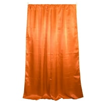 Shiny Satin Solid Single Curtain Panel Drapery 58 Inch Wide Orange