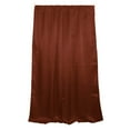 thumbnail image 1 of Shiny Satin Solid Single Curtain Panel Drapery 58 Inch Wide Rust, 1 of 2