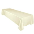 thumbnail image 1 of Shiny Satin Solid Tablecloth Ivory, 1 of 1