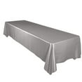 thumbnail image 1 of Shiny Satin Solid Tablecloth Silver, 1 of 1