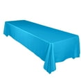 thumbnail image 1 of Shiny Satin Solid Tablecloth Turquoise, 1 of 1