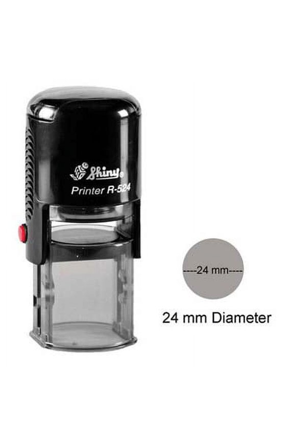 Shiny Self Inking Rubber Stamp Custom Round Logo Stamper Personalized 24mm/2.4cm