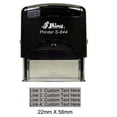 thumbnail image 1 of Shiny Self Inking Rubber Stamp With Upto 4 Lines Of Custom Text 22 x 58mm, 1 of 1