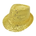 thumbnail image 1 of Shiny Sequin Newsboy Cap, Adult Retro Disco Dance Hat for Stage Performance & Party, Glittery Costume Accessory, 1 PC Gold, 1 of 2