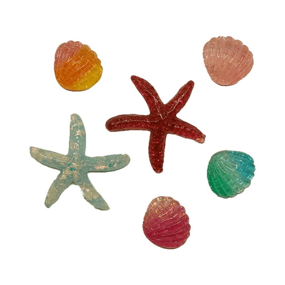 Shiny Shells Flat Backz Buttons Galore Sewing & Craft Buttons - Set of 3 Packs